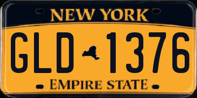NY license plate GLD1376
