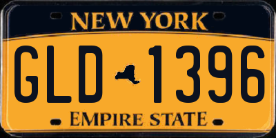 NY license plate GLD1396