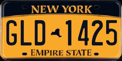 NY license plate GLD1425