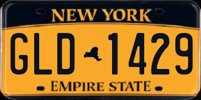 NY license plate GLD1429