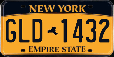 NY license plate GLD1432
