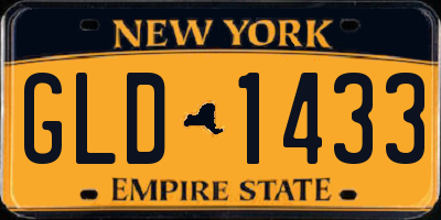 NY license plate GLD1433