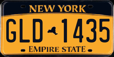NY license plate GLD1435