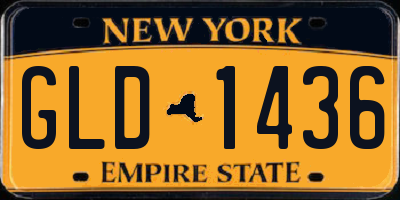 NY license plate GLD1436