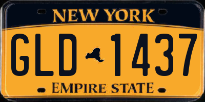 NY license plate GLD1437