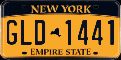 NY license plate GLD1441