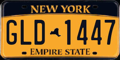 NY license plate GLD1447