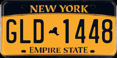 NY license plate GLD1448