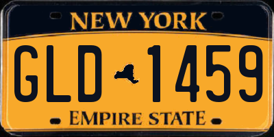 NY license plate GLD1459