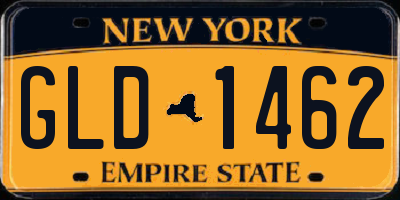 NY license plate GLD1462