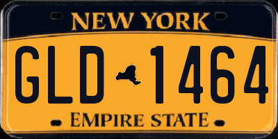 NY license plate GLD1464