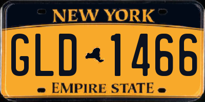 NY license plate GLD1466
