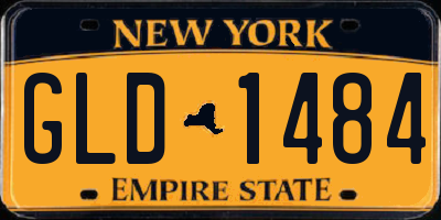 NY license plate GLD1484