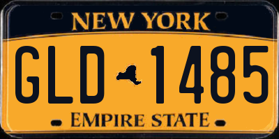 NY license plate GLD1485