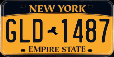 NY license plate GLD1487