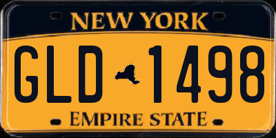 NY license plate GLD1498
