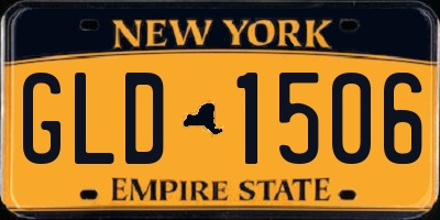 NY license plate GLD1506