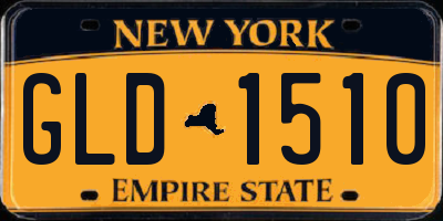 NY license plate GLD1510