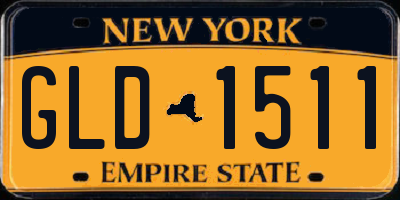 NY license plate GLD1511