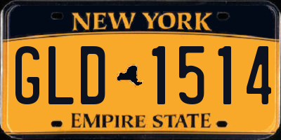 NY license plate GLD1514