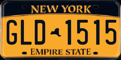 NY license plate GLD1515