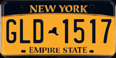 NY license plate GLD1517