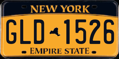 NY license plate GLD1526