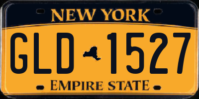NY license plate GLD1527