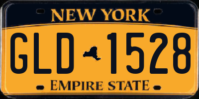 NY license plate GLD1528
