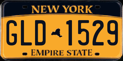 NY license plate GLD1529