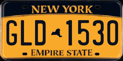 NY license plate GLD1530