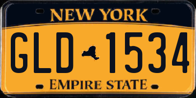 NY license plate GLD1534