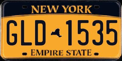 NY license plate GLD1535