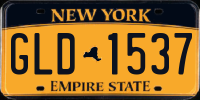 NY license plate GLD1537