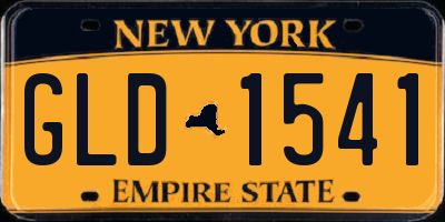 NY license plate GLD1541