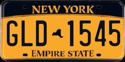 NY license plate GLD1545