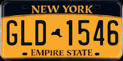 NY license plate GLD1546