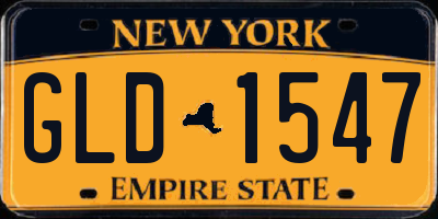 NY license plate GLD1547