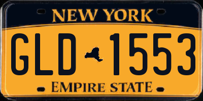 NY license plate GLD1553