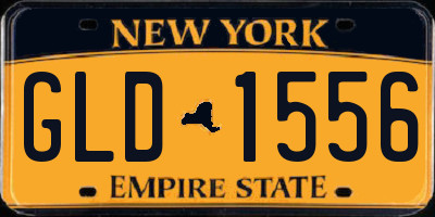 NY license plate GLD1556