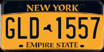 NY license plate GLD1557