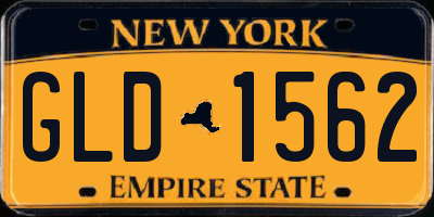 NY license plate GLD1562