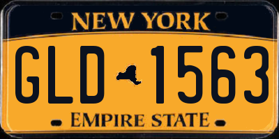 NY license plate GLD1563