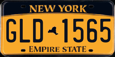 NY license plate GLD1565