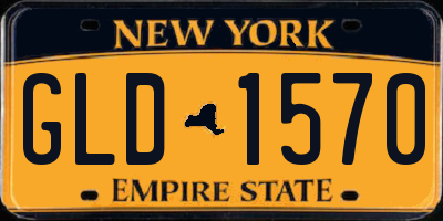 NY license plate GLD1570
