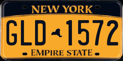 NY license plate GLD1572