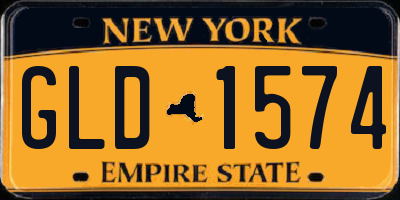 NY license plate GLD1574