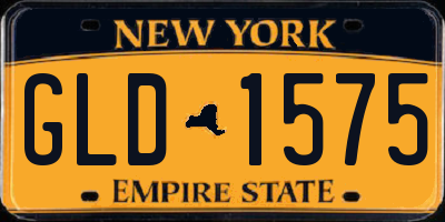 NY license plate GLD1575