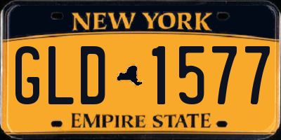 NY license plate GLD1577