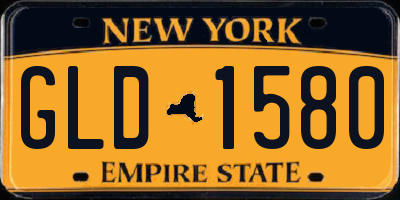 NY license plate GLD1580